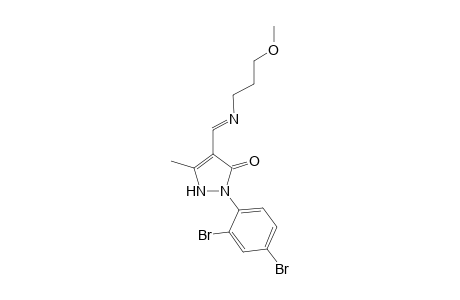 2-(2,4-Dibromo-phenyl)-4-[(3-methoxy-propylimino)-methyl]-5-methyl-1,2-dihydro-pyrazol-3-one