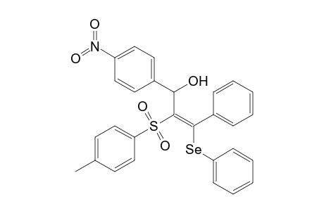 (Z)-1-(4-nitrophenyl)-3-phenyl-3-(phenylseleno)-2-tosyl-prop-2-en-1-ol