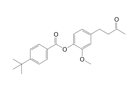 4-(4-hydroxy-3-methoxyphenyl)-2-butanone, p-tert-butylbenzoate (ester)