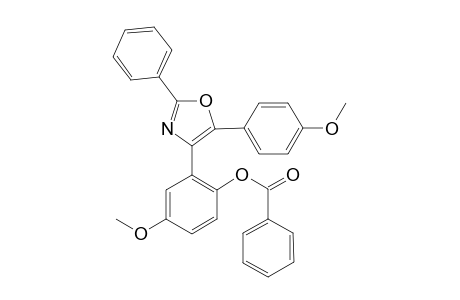 4-Methoxy-2-(5-(4-methoxyphenyl)-2-phenyloxazol-4-yl)phenyl benzoate