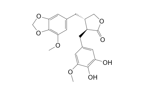 (2S,3S)-2-(3,4-Dihydroxy-5-methoxybenzyl)-3-(5-methoxy-3,4-methylenedioxybenzyl)butyrolactone