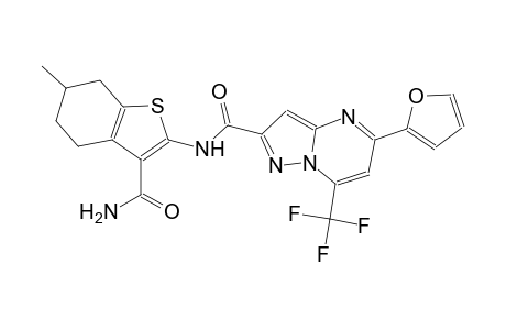 N-[3-(aminocarbonyl)-6-methyl-4,5,6,7-tetrahydro-1-benzothien-2-yl]-5-(2-furyl)-7-(trifluoromethyl)pyrazolo[1,5-a]pyrimidine-2-carboxamide