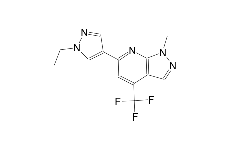 1H-pyrazolo[3,4-b]pyridine, 6-(1-ethyl-1H-pyrazol-4-yl)-1-methyl-4-(trifluoromethyl)-