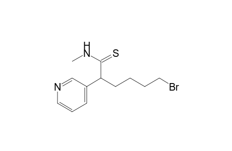 6-bromo-N-methyl-2-(3-pyridinyl)hexanethioamide