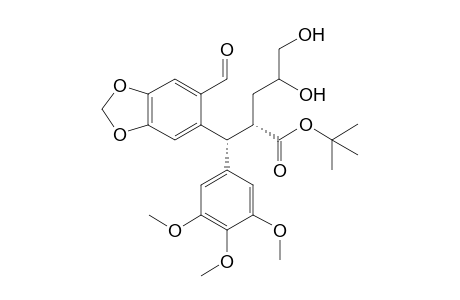 2-[(6-Formyl-benzo[1,3]dioxol-5-yl)-(3,4,5-trimethoxy-phenyl)-methyl]-4,5-dihydroxy-pentanoic acid tert-butyl ester