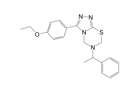 5-(4'-Ethoxyphenyl)triazolo[3,4-b]-3.alpha.-(phenylethyl)-2,4-dihydro-(2H)-1,3,5-thiadiazine
