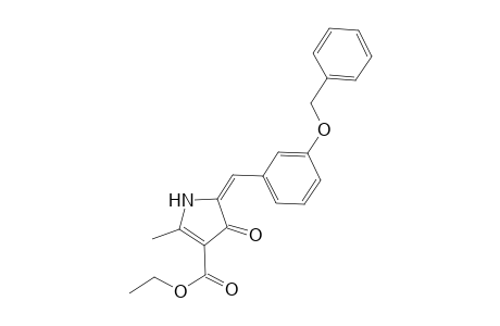 1H-Pyrrole-3-carboxylic acid, 5-(3-benzyloxybenzylidene)-2-methyl-4-oxo-4,5-dihydro-, ethyl ester