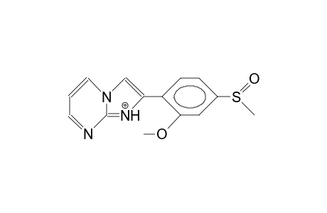 2-(2-Methoxy-4-methylsulfinyl-phenyl)-imidazo(1,2A)pyrimidinium cation