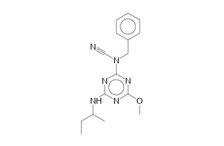 2-Methoxy-4-(2-butylamino)-6-(n-cyano-N-benzylamino)-1,3,5-triazine