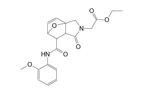 ethyl 2-{6-[(2-methoxyphenyl)carbamoyl]-4-oxo-10-oxa-3-azatricyclo[5.2.1.0¹,⁵]dec-8-en-3-yl}acetate