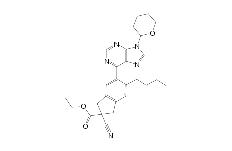 5-Butyl-2-cyano-6-(9-tetrahydropyran-2-ylpurin-6-yl)indane-2-carboxylic acid ethyl ester