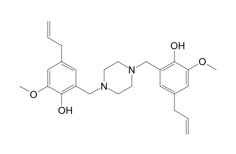 4-allyl-2-[[4-[(5-allyl-2-hydroxy-3-methoxy-phenyl)methyl]piperazin-1-yl]methyl]-6-methoxy-phenol