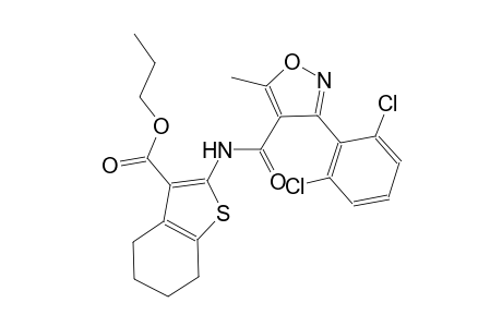 propyl 2-({[3-(2,6-dichlorophenyl)-5-methyl-4-isoxazolyl]carbonyl}amino)-4,5,6,7-tetrahydro-1-benzothiophene-3-carboxylate