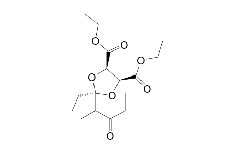 Diethyl (4R)-trans-2-ethyl-2-(3-oxopent-2-yl)-1,3-dioxolane-4,5-dicarboxylate