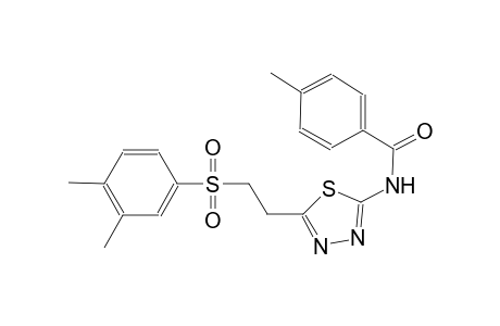 N-(5-{2-[(3,4-dimethylphenyl)sulfonyl]ethyl}-1,3,4-thiadiazol-2-yl)-4-methylbenzamide