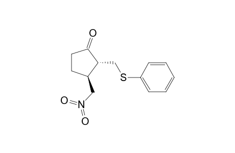 Cyclopentanone, 3-(nitromethyl)-2-[(phenylthio)methyl]-, trans-(.+-.)-