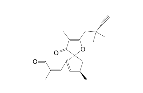 1-Oxaspiro[4.4]nona-2,6-dien-4-one,2-(2,2-dimethyl-3-butynyl)-6-[3-oxo-2-methyl-1-propenyl]-3,8-dimethyl-,[(5R-[5.alpha.,6Z,8.beta.)]-