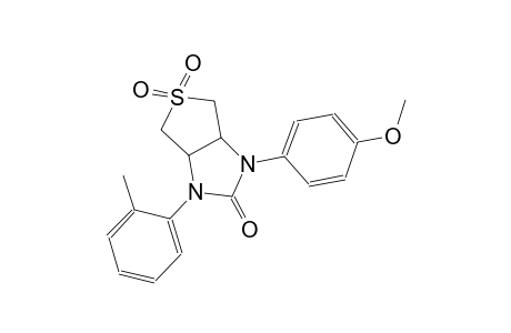 1H-thieno[3,4-d]imidazol-2(3H)-one, tetrahydro-1-(4-methoxyphenyl)-3-(2-methylphenyl)-, 5,5-dioxide
