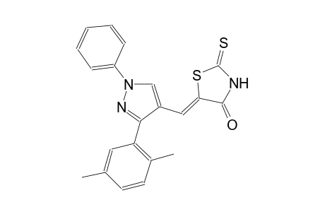 (5Z)-5-{[3-(2,5-dimethylphenyl)-1-phenyl-1H-pyrazol-4-yl]methylene}-2-thioxo-1,3-thiazolidin-4-one