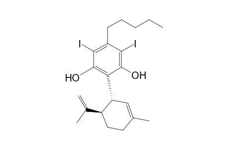 1,3-Benzenediol, 4,6-diiodo-2-[3-methyl-6-(1-methylethenyl)-2-cyclohexen-1-yl]-5-pentyl-, (1R-trans)-