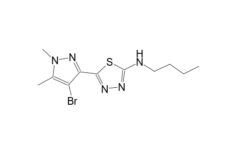 5-(4-bromo-1,5-dimethyl-1H-pyrazol-3-yl)-N-butyl-1,3,4-thiadiazol-2-amine