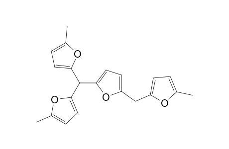 2-(di-(5-methyl-2-furanyl)methyl)-5-(5-methyl-2-furanylmethyl)furan from 5-hydroxymethylfurfural