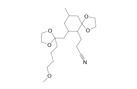 1,4-Dioxaspiro[4.5]decane-6-propanenitrile, 7-[[2-(4-methoxybutyl)-1ilaan-2-yl]methyl]-9-methyl-, (6.alpha.,7.alpha.,9.beta.)-(.+-.)-