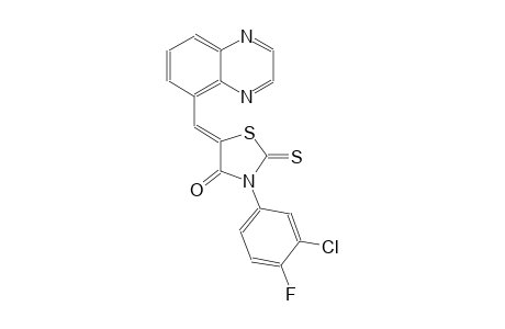 4-thiazolidinone, 3-(3-chloro-4-fluorophenyl)-5-(5-quinoxalinylmethylene)-2-thioxo-, (5Z)-