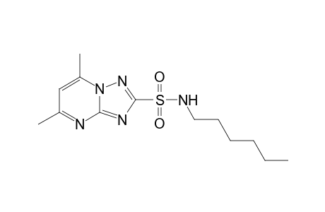 N-hexyl-5,7-dimethyl-[1,2,4]triazolo[1,5-a]pyrimidine-2-sulfonamide