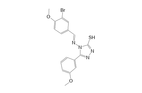 4-{[(E)-(3-bromo-4-methoxyphenyl)methylidene]amino}-5-(3-methoxyphenyl)-4H-1,2,4-triazole-3-thiol