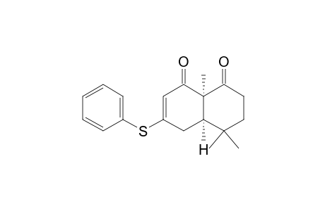 1,8(2H,5H)-Naphthalenedione, 3,4,4a,8a-tetrahydro-4,4,8a-trimethyl-6-(phenylthio)-, cis-