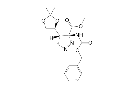 Methyl (3S,4S,4'S)-(+)-3-[N-benzyloxycarbonylamino]-4-(2',2'-dimethyl-1',3'-dioxalane-4'-yl)-1-pyrazoline-3-carboxylate