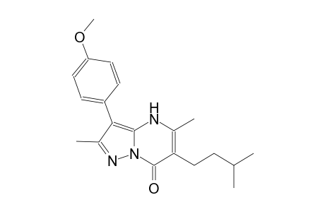 pyrazolo[1,5-a]pyrimidin-7(4H)-one, 3-(4-methoxyphenyl)-2,5-dimethyl-6-(3-methylbutyl)-