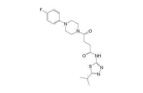 4-[4-(4-fluorophenyl)-1-piperazinyl]-N-(5-isopropyl-1,3,4-thiadiazol-2-yl)-4-oxobutanamide