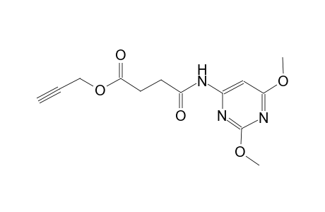 2-propynyl 4-[(2,6-dimethoxy-4-pyrimidinyl)amino]-4-oxobutanoate