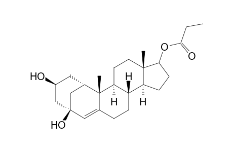 (2'R)-17-propanoyloxy-1.alpha.(1')-3.alpha.(3')-(2'-hydroxypropano)-4-androsten-3.beta.-ol