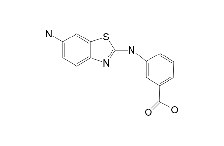 3-[(6-amino-1,3-benzothiazol-2-yl)amino]benzoic acid