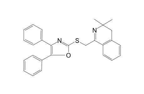 1-{[(4,5-diphenyl-1,3-oxazol-2-yl)sulfanyl]methyl}-3,3-dimethyl-3,4-dihydroisoquinoline