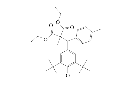2-METHYL-2-((3,5-DITERT.-BUTYL-4-HYDROXYPHENYL)-PARA-TOLYLMETHYL)-MALONIC-ACID-DIETHYLESTER