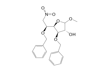 Methyl 3,5-di-O-Benzyl-6-deoxy-6-nitro-.alpha.,.beta.-L-idofuranoside