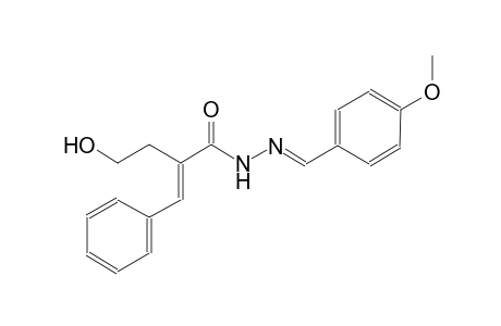 (2E)-2-(2-hydroxyethyl)-N'-[(E)-(4-methoxyphenyl)methylidene]-3-phenyl-2-propenohydrazide