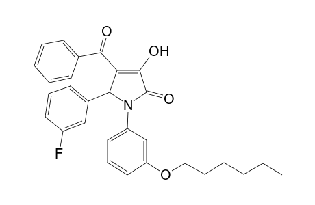 4-Benzoyl-5-(3-fluoro-phenyl)-1-(3-hexyloxy-phenyl)-3-hydroxy-1,5-dihydro-pyrrol-2-one