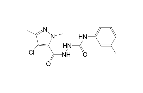 2-[(4-chloro-1,3-dimethyl-1H-pyrazol-5-yl)carbonyl]-N-(3-methylphenyl)hydrazinecarboxamide