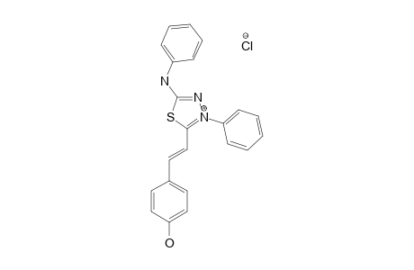 4-PHENYL-5-(4-HYDROXY-CINNAMOYL)-1,3,4-THIADIAZOLIUM-2-PHENYLAMINE-CHLORIDE