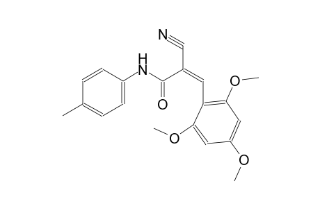 (2Z)-2-cyano-N-(4-methylphenyl)-3-(2,4,6-trimethoxyphenyl)-2-propenamide