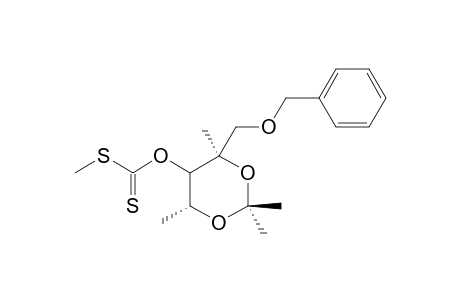 O-(4R,6R)-4-(BENZYLOXYMETHYL)-2,2,4,6-TETRAMETHYL-1,3-DIOXAN-5-YL-S-METHYL-DITHIOCARBONATE;MAJOR-ISOMER