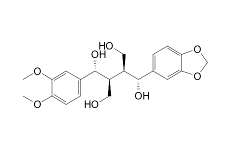 (1R,2S,3S,4R)-1-(1,3-benzodioxol-5-yl)-4-(3,4-dimethoxyphenyl)-2,3-bis(hydroxymethyl)butane-1,4-diol