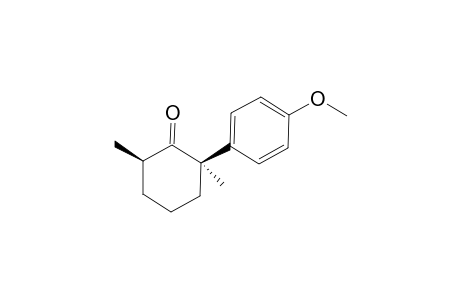 (2R,6R)-2-(4-methoxyphenyl)-2,6-dimethyl-1-cyclohexanone