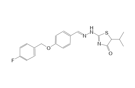 benzaldehyde, 4-[(4-fluorophenyl)methoxy]-, [4,5-dihydro-5-(1-methylethyl)-4-oxo-2-thiazolyl]hydrazone