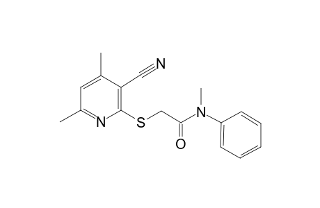 2-(3-cyano-4,6-dimethyl-pyridin-2-yl)sulfanyl-N-methyl-N-phenyl-ethanamide